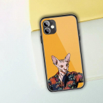 Lahe Sphynx Cat Art telefoni&uuml;mbris iPhone'ile 14 13 12 11 XS X 8 7 6 Plus Mini Pro Max SE 2022 must PC TPU klaasist telefoni kate iPhone 14