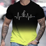 Vabaaja meeste T-s&auml;rk Suvine j&otilde;usaali l&uuml;hikeste varrukatega T-s&auml;rk 3D lainetusmustriga prinditud topid Slim Fit meeste riided Suurem&otilde;&otilde;tmeline T-s&auml;rk 2XL