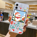 J&otilde;ulud Uus Aasta Kingitused P&otilde;der Lumi&uuml;mbris iPhone 14 11 12 Pro 13 Pro Max XR XS X 6s 7 8 Plus SE 2020 13 Mini Luksuslik L&auml;bipaistev Kate iPhone 14 Pro Max