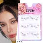 10 paari 3D V-kujulisi kunstripsmeid Korea U-kujulised kunstripsmed Koomiksisilm Kunstnaaritsa ripsmed l&auml;bipaistva varrega ripsmepikendus