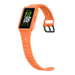 Silikoon&uuml;mbris + rihm Samsung Galaxy Fit3 asendusk&auml;ev&otilde;ru k&auml;ev&otilde;ru rihmaga integreeritud rihm Samsung Fit 3 jaoks oranž