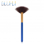 Fan Shape Beauty Cosmetic Brush Blending Highlighter n&auml;opuudermeik sinine