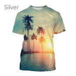 Suvised meeste palmipuu mustriga 3D-prinditud l&uuml;hikeste varrukatega vabaaja mood Hawaii stiilis t&auml;navar&otilde;ivad T-s&auml;rgid 6XL