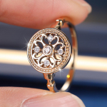 Vintage &otilde;&otilde;nsate lilledega &uuml;mmargused geomeetrilised s&otilde;rmused naistele peened v&otilde;lusid kullav&auml;rvi inkrusteeritud tsirkoonist s&otilde;rmused pulmaehted kingitus 10