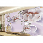 Tapeet Romantiline Valgus Mood P&auml;rl Roos Seinamaaling Elutuba Magamistuba Seinamaaling Kodu Kaunistamine 3d Tapeet 250 cm(W) x 175 cm(H)