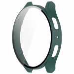 PC+karastatud klaasist kaitse&uuml;mbris Samsung Galaxy Watch 6 jaoks 40mm 44mm t&auml;isekraani kaitse&uuml;mbris Galaxy Watch 6 40mm roheline