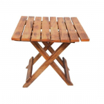 33 cm puidust v&auml;litingimustes Adirondack Natural Brown Square kokkupandav diivanilaud, sise&otilde;ue otsalaud basseini&auml;&auml;rse aia jaoks, elutuba, magamistuba, v&auml;ikesed ruumid
