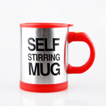 Automaatne elektriline kruus, 400 ml segatav kohvitass, roostevabast terasest mikser, laisk ise segunev joogitass, ideaalne kingitus punane