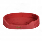 Fliisist koeravoodi talvine s&uuml;gisene soe voodi kassile v&auml;ikesele keskmisele suurele lemmiklooma diivan kutsikale Oxfordi riidest magamismatt koerale M-50x35x12.5cm punane