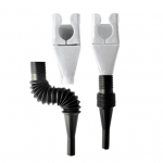 2Pcs Retractable Auto Foldable Fuel Funnels Compatible Highly Thickened Engine Oil Refueling Funnels valge