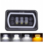 1/2tk DOT must mootorratta DRL lamp 4X6 LED esituli Honda XR250 XR400 XR650 Suzuki DRZ tarvikud ristk&uuml;likukujuline tuli 1 piece