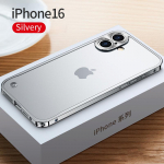 Metallraamiga telefoni&uuml;mbris iPhone 11 12 13 14 15 16 Pro Max Alumiiniumisulamist T&auml;ielik objektiivi kaitsekate iPhone 13 mini jaoks. Metallist tagakorpus iPhone 16