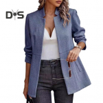 Naiste kost&uuml;&uuml;m, mantel, s&auml;lkkrae, pikkade varrukatega &uuml;hev&auml;rviline vabaaja avara kost&uuml;&uuml;miga jakk, mille taskud on eest avatud &auml;ririided M must