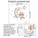 L&otilde;busad armsad karu seinakleebised Multifilmid Loomad Lendavad t&auml;hed Pilv lasteaedade sisekujunduseks Kunst Lastetoa kleebis PVC eemaldatavad plakatid 30x45cm