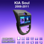 2 DIN Android Auto Raadio KIA Soul 2008-2011 jaoks Multimeediapleier Peaseade Stereo GPS Navigatsioon WIFI 1+16GB 1+16GB