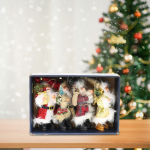 5Pcs Standing Santa Claus Doll Christmas Tree Hanging Ornaments Small 7 inch Xmas Decorations