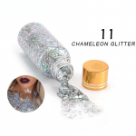 Mermaid Scales Glitter geel-lauv&auml;rv &ndash; v&auml;rvi muutev efekt, s&auml;ra ja s&auml;de n&auml;ole, kehale ja huultele 30ml