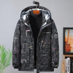 Paksu mehe talvine meeste kamuflaaž puuvillane mantel lahtine pluss eriti suur t&ouml;&ouml;riided puuvillane jope 10XL must