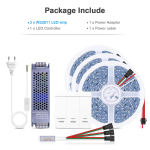 5M10M LED-riba komplekt WS2811 IC Horse Race voolav LED-riba valgusti 24V 120leds/m pikslitega jooksvat vett taga ajav painduv teip koduruumide kaunistamiseks 3PCS-10M Set soe valge v&auml;rv