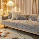 Talvised &uuml;lipehmed sametist pl&uuml;&uuml;sis diivanr&auml;tik L&uuml;hikesed libisemiskindlad sektsioondiivanikatted elutuppa Paksud L-kujulised diivanikatted 90x90cm 1pc