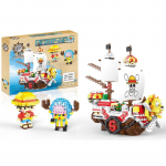 2247tk+ Anime &uuml;hes t&uuml;kis ehitusklotsid Tuhat p&auml;ikesepaisteline piraadilaev Luffy Tony Chopper mikroklotsid j&otilde;ulukingituseks No Box