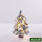 J&otilde;ulud flokeerivad mini PVC terava otsaga j&otilde;ulupuu kaunistused lauakaunistused LED lauaarvuti j&otilde;ulupuu j&otilde;ulupeo kaunistuseks 45CM-With LED roosa