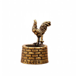 Vana vask kaev Kukk konn skulptuur Kirjutuslaud Ornament Kaunistus K&auml;sit&ouml;&ouml; Aksessuaarid Kodu Viirukip&otilde;leti Messingist kujuke miniatuurne
