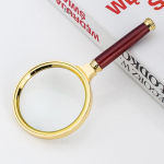 Klassikaline 10X suurendusklaas k&auml;eshoitavad ehted luubiga silmus luup Lugemisriistad Draakoni k&auml;epide, lugemine raamatud ajalehed putukavaatlus 60mm punane