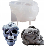 DIY Epoxy Resin Mold Skull Snake Head Double Snake Silikoonvormid