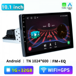 1Din autoraadio 10-tolline puuteekraan Carplay Android Auto Mirror Link BT DSP WIFI Autoraadio Multimeediumipleier Autostereo 4-core 1GB+32GB