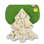 J&otilde;ulupuu j&otilde;uluvana vorm DIY silikoon Fondant k&uuml;psetamiseks kaunistust&ouml;&ouml;riist &scaron;okolaadivorm 1 tk