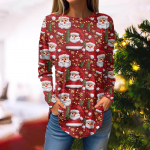 Women's Round neck Hooded Loose Long-sleeved Tops Casual Tops Home Leisure Pajamas Tops L sinine