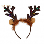 J&otilde;ulud p&otilde;hjap&otilde;drasarved peapael Naiste kollakaspruunid sarved juuksed r&otilde;ngas peokost&uuml;&uuml;m k&otilde;rvad pl&uuml;&uuml;sist materjalist painduvad istuvad peakatted punane