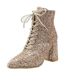 Mood Sequinidega Kaunistatud Naiste Pahkluusaapad S&uuml;gis Talv Mood Ruudukujulised Kontsad Naiste Terava Ninaga Saapad Naiste Lukuga Lava Chelsea Saapad 2024 39 kuld