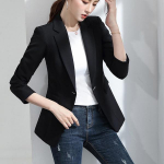 Naiste bleiser Korea vabaaja &otilde;hukesed bleiserid jakid t&ouml;&ouml;mantel &Uuml;ler&otilde;ivad mood s&uuml;giskarj&auml;&auml;r Naiste jope kontoridaam XXXL valge