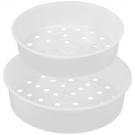 2 tk K&ouml;&ouml;gin&otilde;u Aurutusrest Plastikust Aurutamine Puuvilja Auruti Korv Valge Toit valge