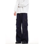 Ameerika High Street Jeans Meeste S&uuml;gis Trendikas Br&auml;nd Ins L&otilde;dvad Laiad Sirged P&uuml;ksid Veidi Laienevad P&uuml;ksid 3XL tumesinine v&auml;rv