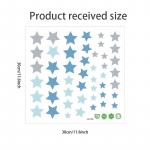 Akvarell Sinised ja hallid t&auml;hed DIY seinakleebised Lastetuba Beebituba Magamistuba Lastetuba Seinakleebised Kodukaunistus