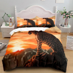 Aafrika savanni gepard metsik voodipesukomplekt King Queen Twin Single suuruses tekikott padjap&uuml;&uuml;rid voodipesu komplekt EU single(135x200cm)