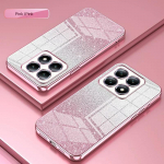 Gradient Color Glitter Soft Silikoonist &uuml;mbris Xiaomi Mi 14T Pro 13T 12T 11T 15 jaoks galvaniseeritud raamiga p&otilde;rutuskindel kaitsekate For Xiaomi 14T
