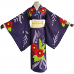 bilibili Anime Demon Slayer Kimetsu no Yaiba Cosplay Kost&uuml;&uuml;m Tamayo &Uuml;htne Kimono Halloweeni Karnevali Peo R&otilde;ivad Komplekt &Uuml;likond S