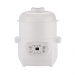 Veekindel elektriline keraamiline hautamispott, automaatne nutikas pliit pudru ja supi jaoks, ideaalne kodukink White electric stew pot + steamer. 220V European plug valge