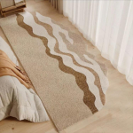 Roheline vaip voodi&auml;&auml;rne vaip, paksendatud pl&uuml;&uuml;sis tuba, magamistuba, voodi ees voodi, voodialune ebakorrap&auml;rane p&otilde;randamatt 100cm * 200cm