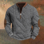 Meeste Retro Casual gradienttr&uuml;kiga kampsun XXXL