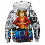 One Piece Hoodie Laste kapuutsiga dressipluus Anime Luffy Hoodie Laste riided Poisid T&uuml;drukud Pikkade varrukatega S&uuml;gisene soe Pullover vabaaja topid M