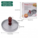 2/3 &otilde;&otilde;nsusega Burger Press Ruudukujuline &uuml;mmargune Mittenakkuva t&auml;idisega hamburgerivorm Alumiiniumisulam veiseliha BBQ Lihapressi K&ouml;&ouml;gi Toiduvorm