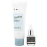 iUNIK, beta-glucan edition skin care set, cream and mini serum, 2-piece set white