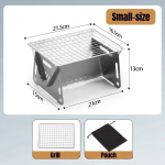V&auml;ljas kasutatav roostevabast terasest kokkupandav grillahi kodus ja &otilde;ues kasutamiseks suitsuvaba kaasaskantav kokkupandav grillahi