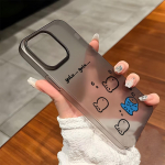 Mobiiltelefoni&uuml;mbrised iPhone 11 13 15 Pro Max 12 14 Pro Max &uuml;mbrisele iPhone 16 15 Plus 13 Pro 12 j&auml;&auml;tunud tekstuuriga maalitud koomiksililled iPhone 11 valge