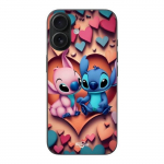 Coque Iphone 16 Plus Stitch Angel coeur color&eacute; Maniacase